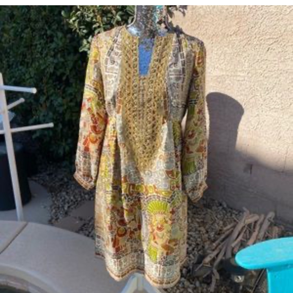 Nicole Miller size p 100% silk dress - Picture 2 of 5